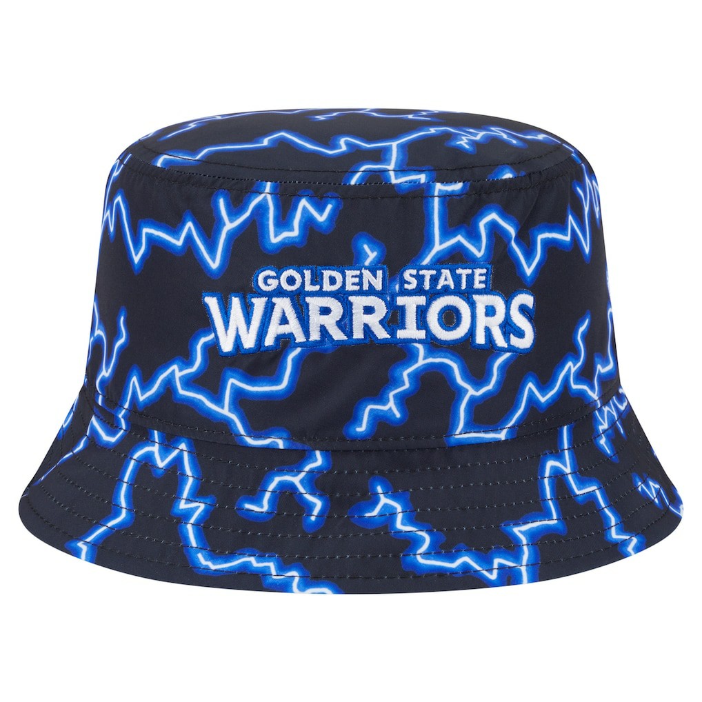 Black/Light Blue Golden State Warriors Summer Sun and Storm Reversible Bucket Hat sale | NBA
