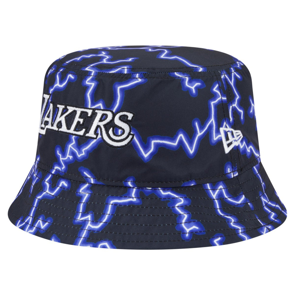 Black/Light Blue Los Angeles Lakers Summer Sun and Storm Reversible Bucket Hat | NBA