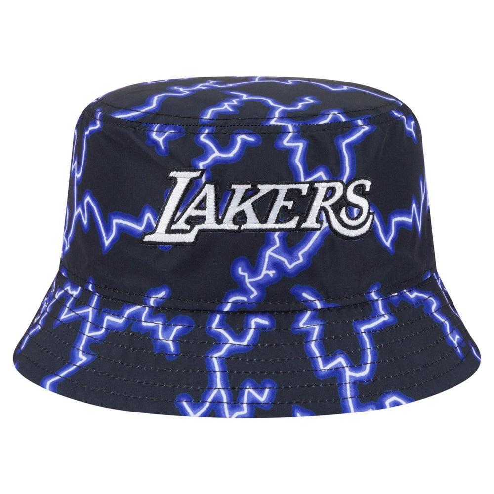 Black/Light Blue Los Angeles Lakers Summer Sun and Storm Reversible Bucket Hat | NBA