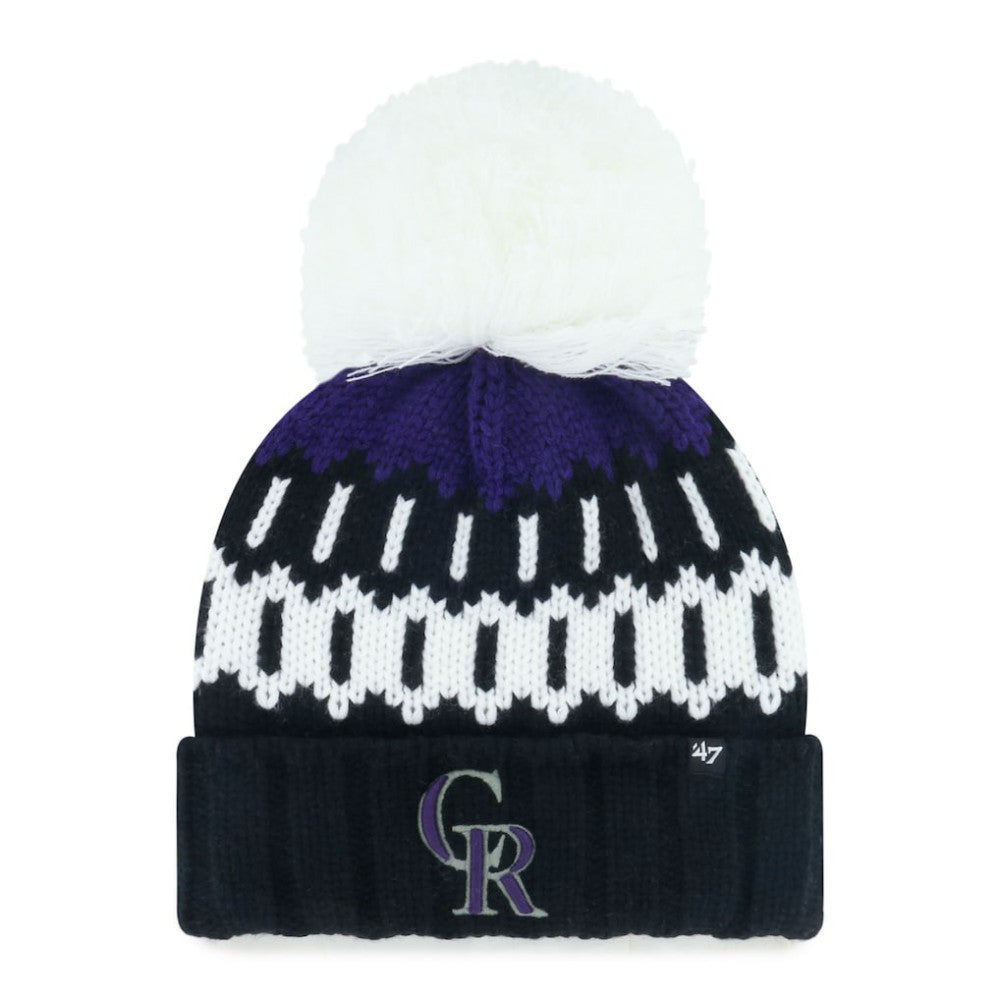 Colorado Rockies '47 Women's Felicity Cuffed Knit Hat with Pom - MLB Hats