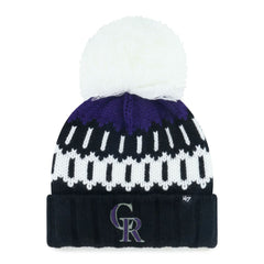 Colorado Rockies '47 Women's Felicity Cuffed Knit Hat with Pom - MLB Hats
