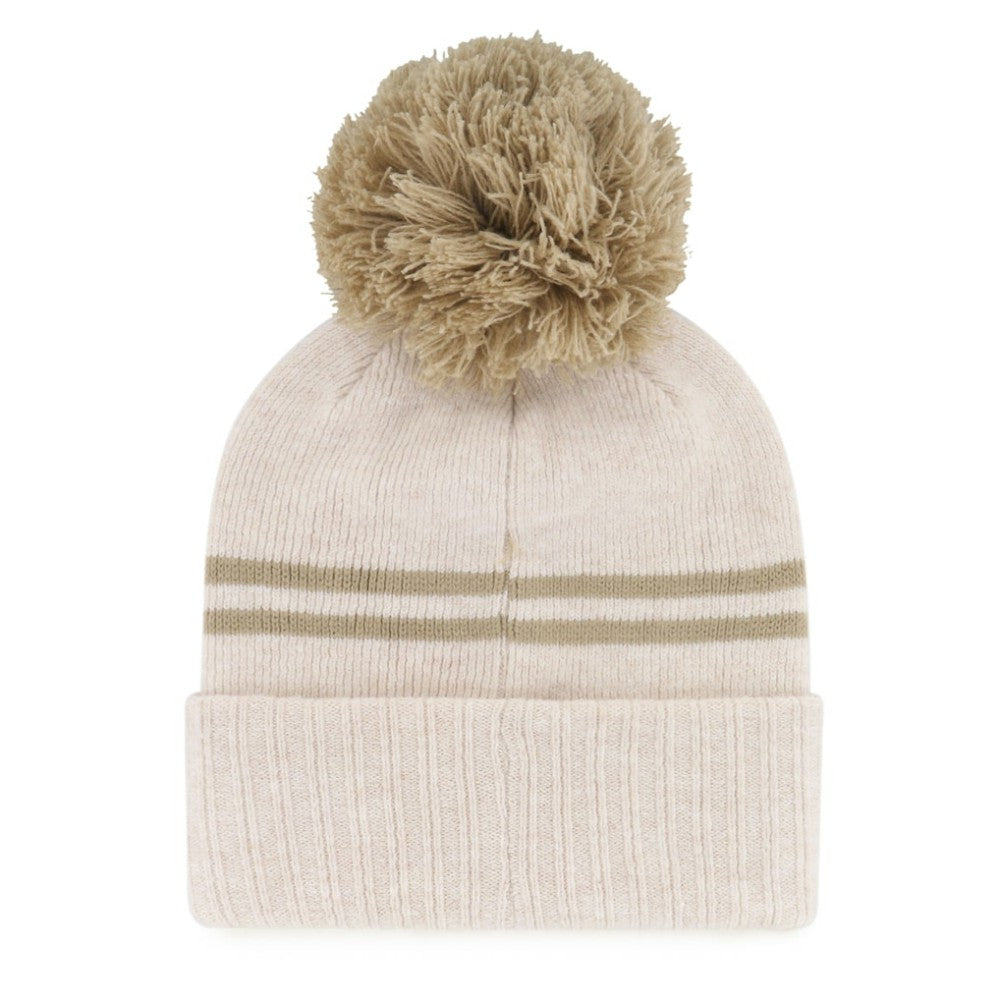 Chicago Cubs '47 Women's Latte Cuffed Knit Hat with Pom - MLB Hats