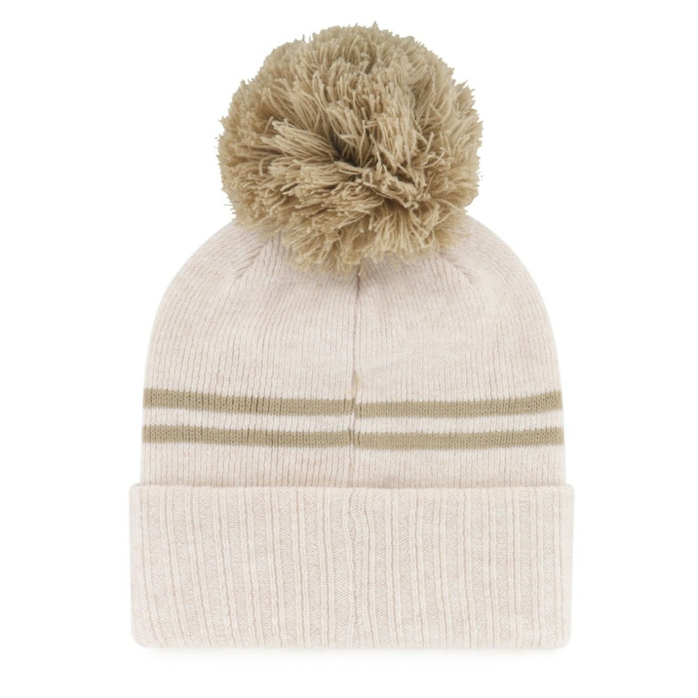 Atlanta Braves '47 Women's Latte Cuffed Knit Hat with Pom - MLB Hats
