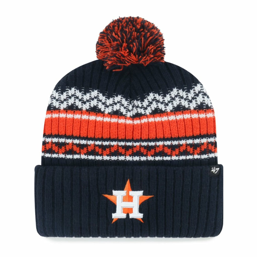 Houston Astros '47 Youth Polar Vortex Cuffed Knit Hat with Pom - MLB Hats