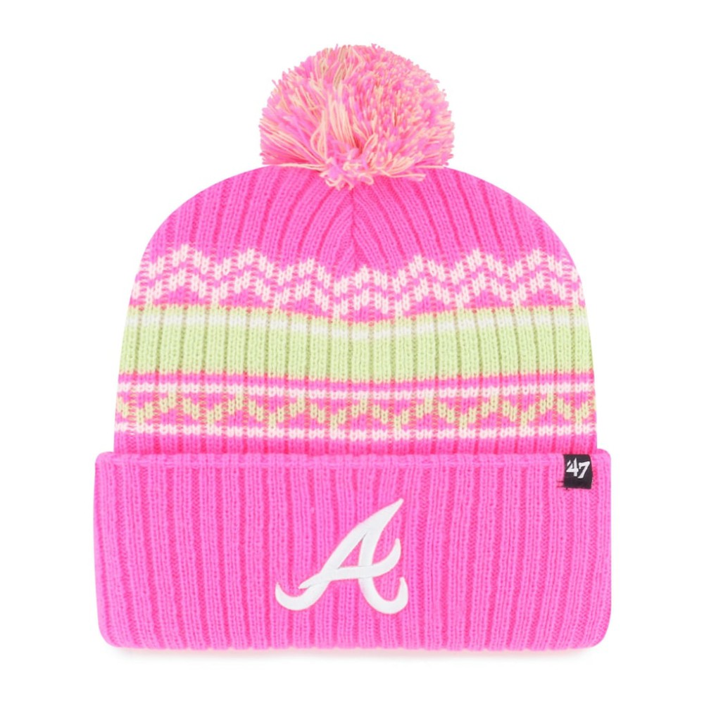Atlanta Braves '47 Youth Polar Vortex Cuffed Knit Hat with Pom - MLB Hats