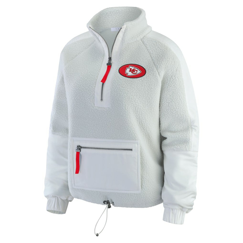 Kansas City Chiefs WEAR by Erin Andrews Women's Polar Fleece Half-Zip Jacket | NFL Hot