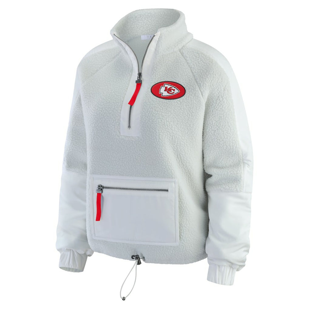 Kansas City Chiefs WEAR by Erin Andrews Women's Polar Fleece Half-Zip Jacket | NFL Hot