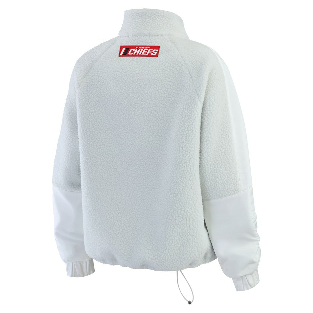 Kansas City Chiefs WEAR by Erin Andrews Women's Polar Fleece Half-Zip Jacket | NFL Hot
