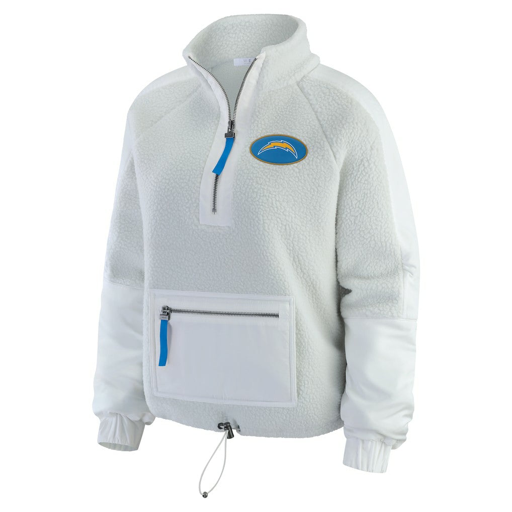 Los Angeles Chargers WEAR by Erin Andrews Women's Polar Fleece Half-Zip Jacket | NFL US