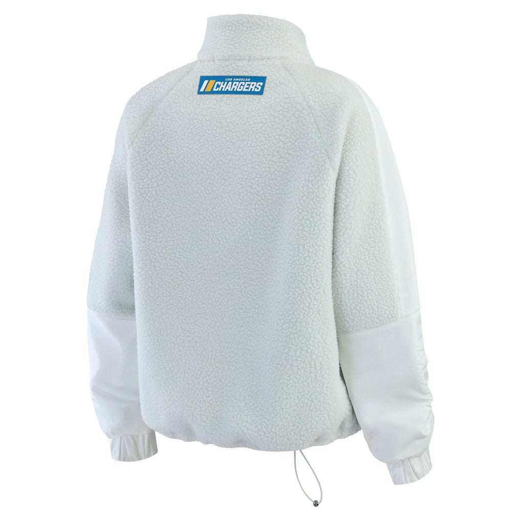 Los Angeles Chargers WEAR by Erin Andrews Women's Polar Fleece Half-Zip Jacket | NFL US