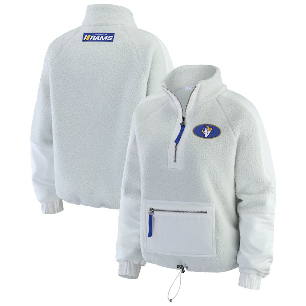 Los Angeles Rams WEAR by Erin Andrews Women's Polar Fleece Half-Zip Jacket | NFL On sale