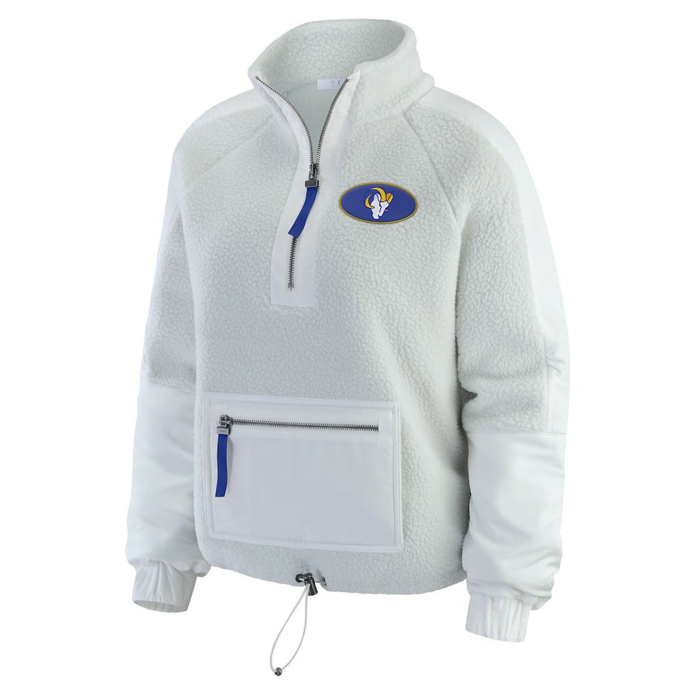 Los Angeles Rams WEAR by Erin Andrews Women's Polar Fleece Half-Zip Jacket | NFL On sale