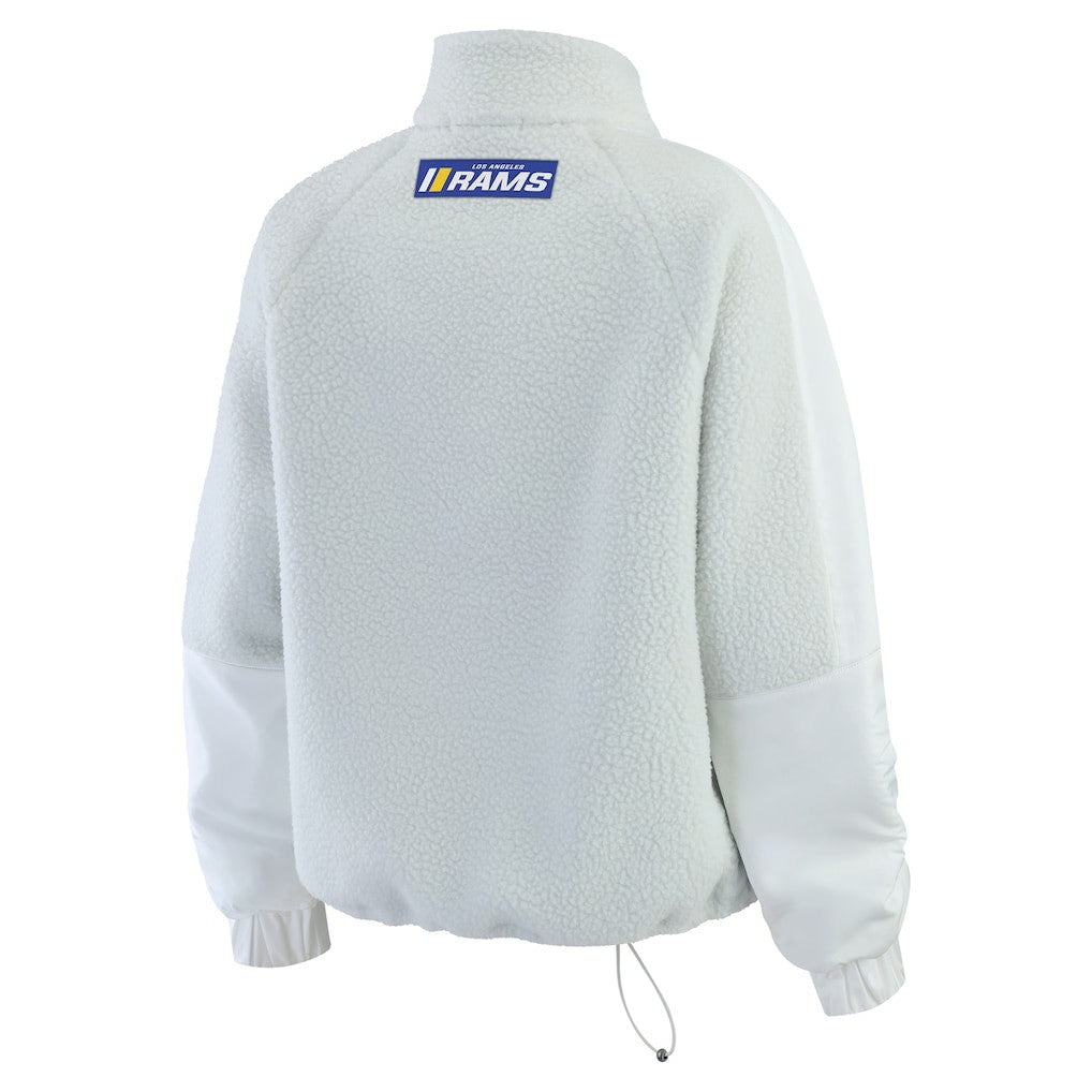 Los Angeles Rams WEAR by Erin Andrews Women's Polar Fleece Half-Zip Jacket | NFL On sale
