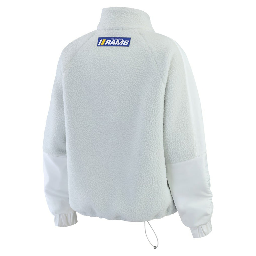 Los Angeles Rams WEAR by Erin Andrews Women's Polar Fleece Half-Zip Jacket | NFL On sale