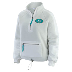 Miami Dolphins WEAR by Erin Andrews Women's Polar Fleece Half-Zip Jacket | NFL New