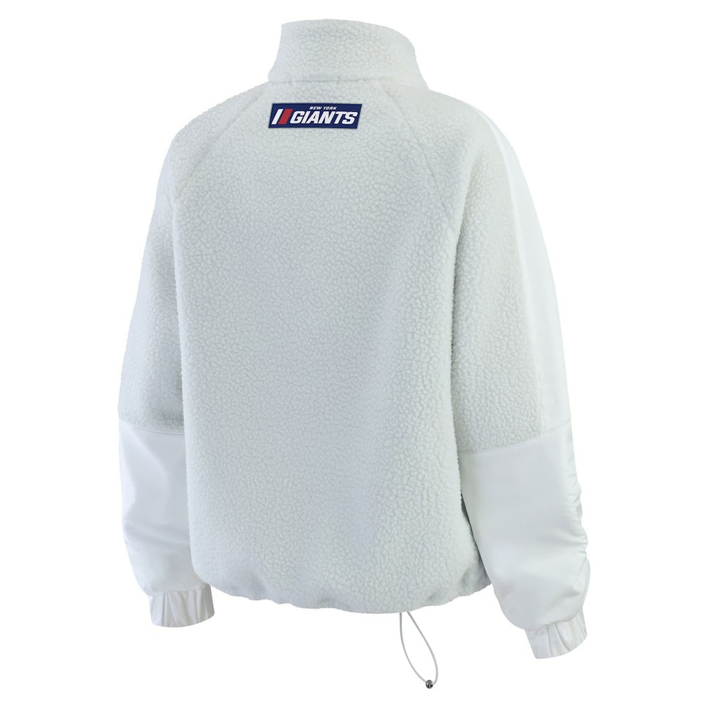 New York Giants WEAR by Erin Andrews Women's Polar Fleece Half-Zip Jacket | NFL Hot