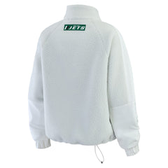 New York Jets WEAR by Erin Andrews Women's Polar Fleece Half-Zip Jacket | NFL Sale