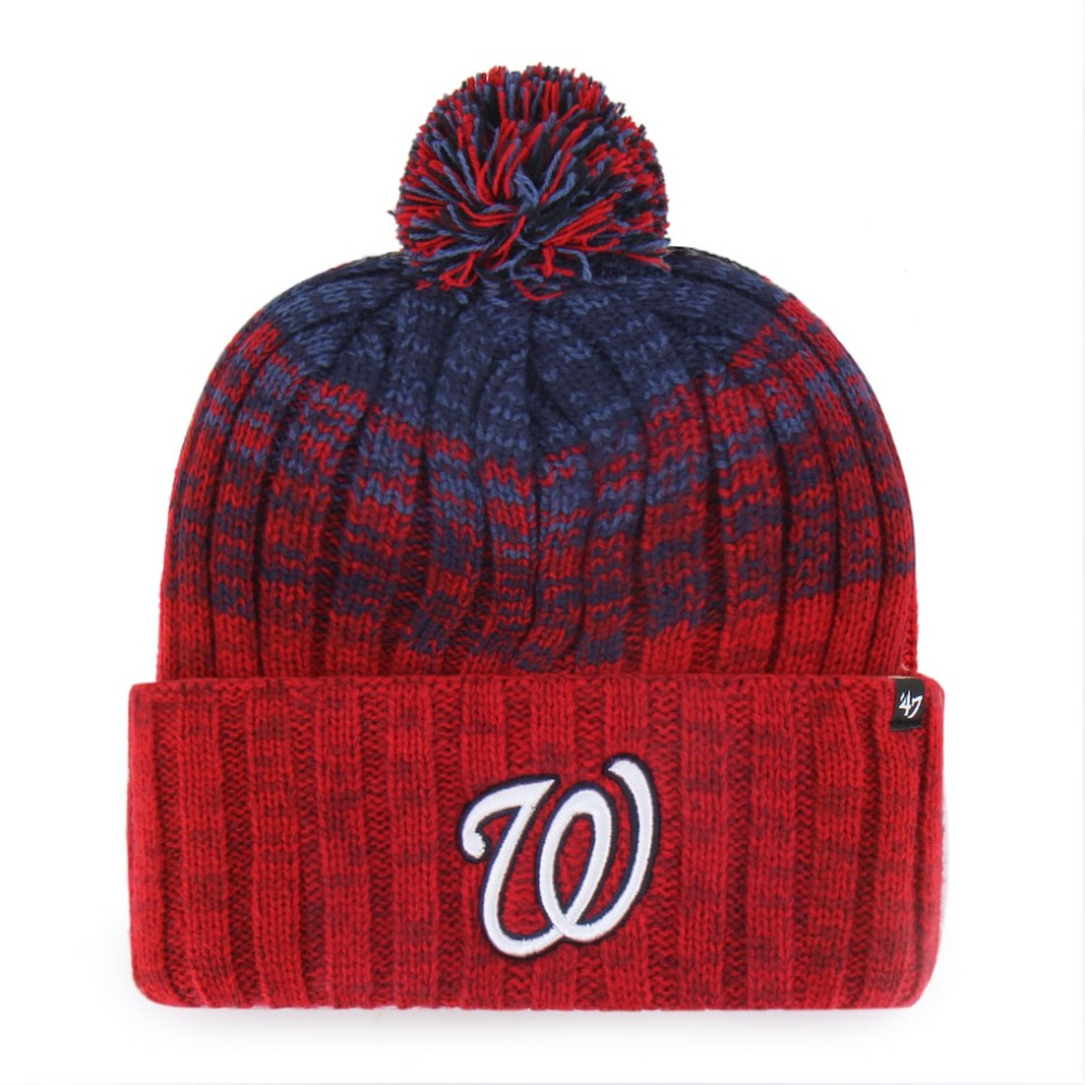 Washington Nationals '47 Cascade Cuffed Knit Hat with Pom - MLB Hats