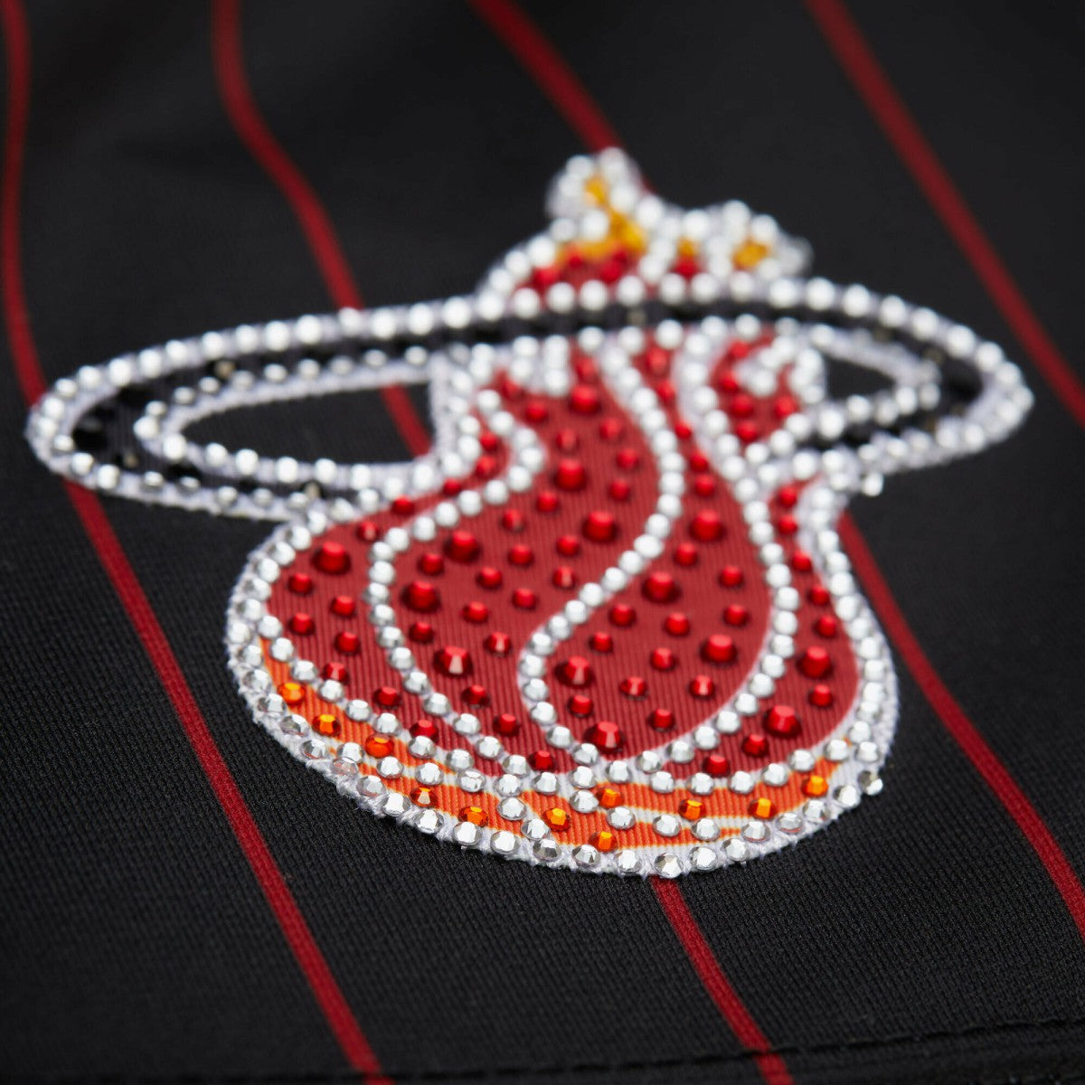 Black Dwyane Wade Miami Heat x DANNIJO Women's Cropped Football Fashion Jersey | NBA
