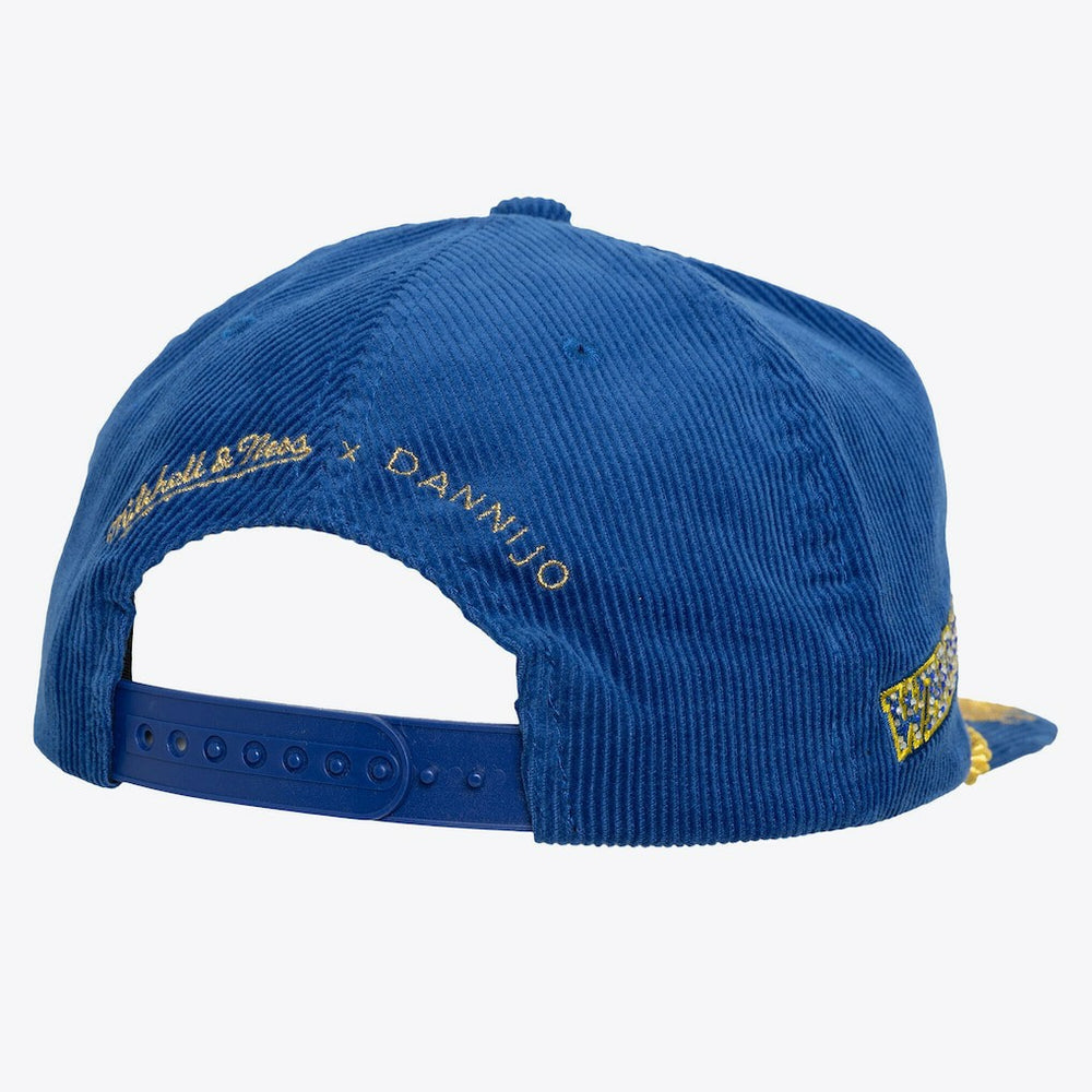 Royal Golden State Warriors x DANNIJO Women's Deadstock Cord Snapback Hat sale | NBA