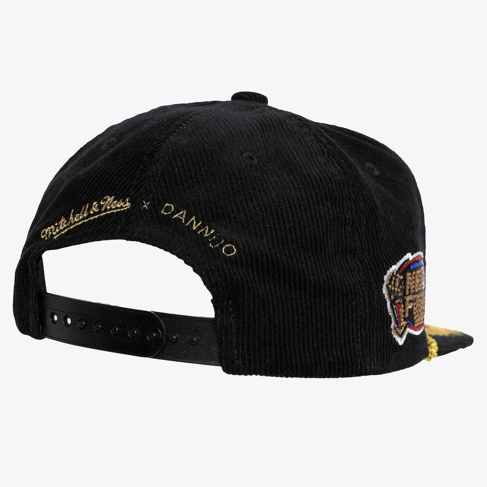 Black Chicago Bulls x DANNIJO Women's Deadstock Cord Snapback Hat | NBA