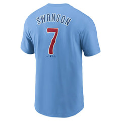 Dansby Swanson Chicago Cubs Nike Fuse Name & Number T-Shirt - MLB T-shirts