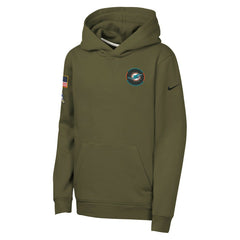 Miami Dolphins Youth 2025 Salute to Service Club Fleece Hoodie | NFL Hot