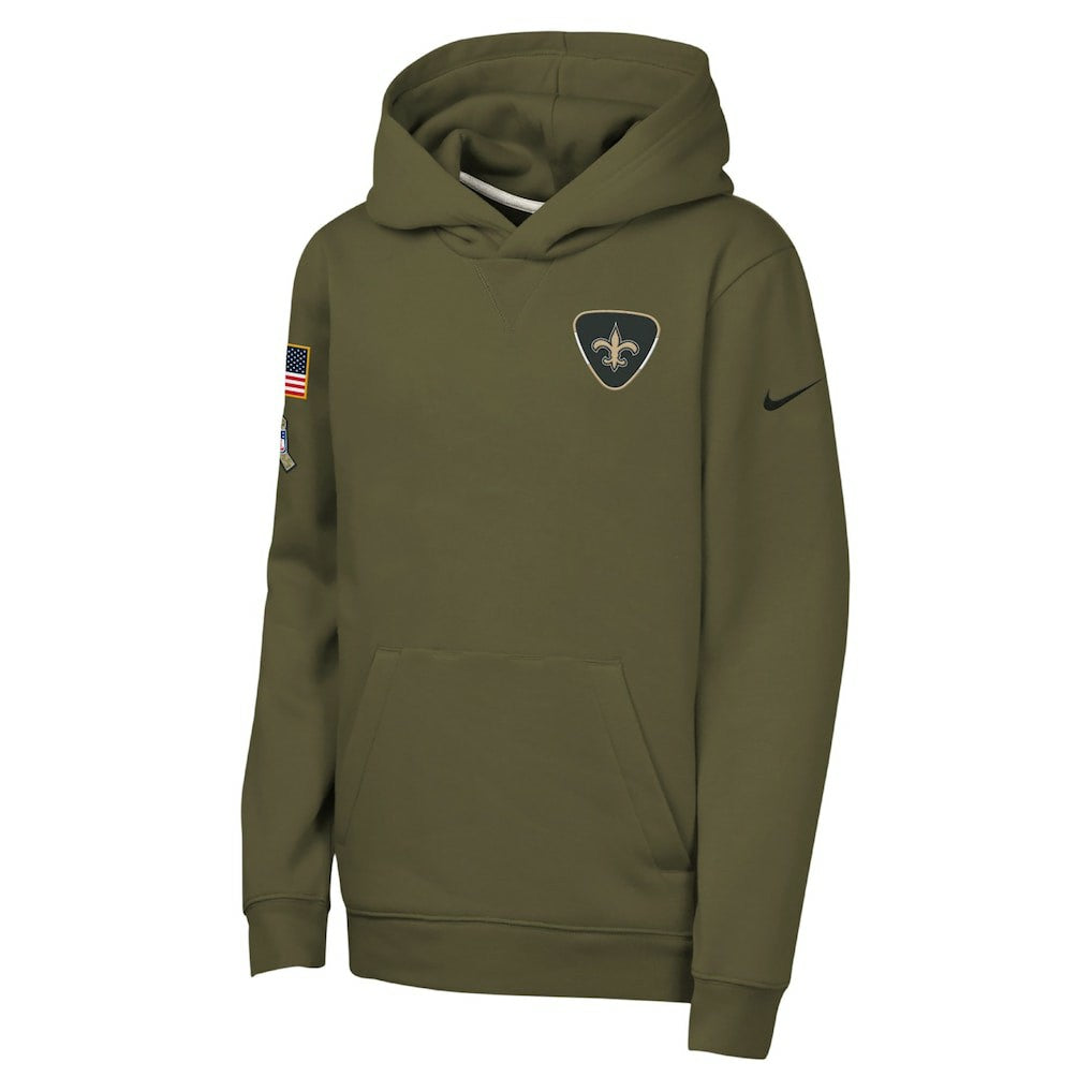 New Orleans Saints Youth 2025 Salute to Service Club Fleece Hoodie | NFL US