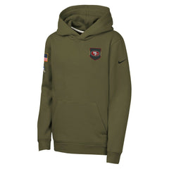 San Francisco 49ers Youth 2025 Salute to Service Club Fleece Hoodie | NFL Online