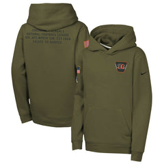 Cincinnati Bengals Youth 2025 Salute to Service Club Fleece Hoodie | NFL Discount