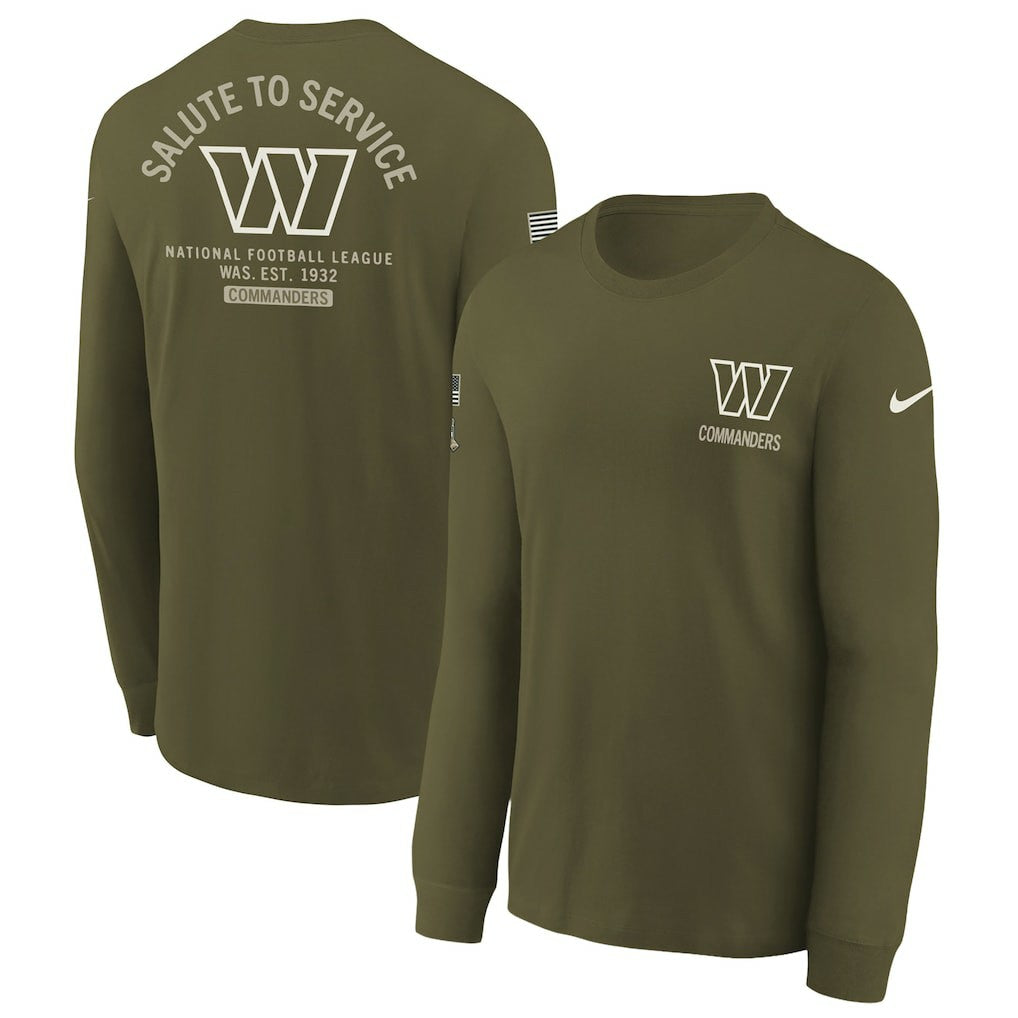 Washington Commanders Youth 2025 Salute to Service Sideline Long Sleeve T-Shirt | NFL Near me