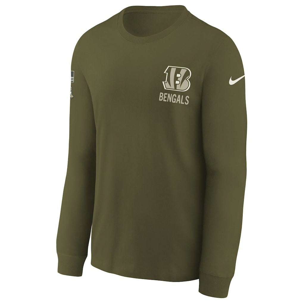 Cincinnati Bengals Youth 2025 Salute to Service Sideline Long Sleeve T-Shirt | NFL US