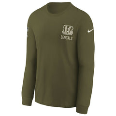 Cincinnati Bengals Youth 2025 Salute to Service Sideline Long Sleeve T-Shirt | NFL US