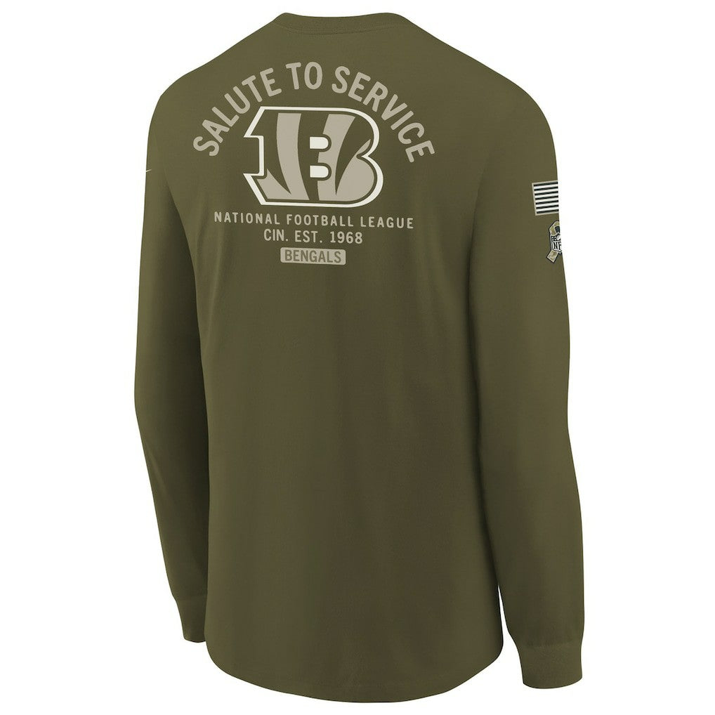 Cincinnati Bengals Youth 2025 Salute to Service Sideline Long Sleeve T-Shirt | NFL US