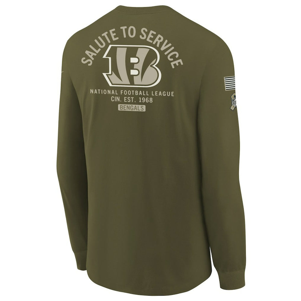 Cincinnati Bengals Youth 2025 Salute to Service Sideline Long Sleeve T-Shirt | NFL US