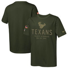 Houston Texans Youth 2025 Salute to Service Sideline Dri-FIT T-Shirt | NFL Sale
