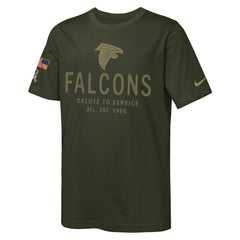 Atlanta Falcons Youth 2025 Salute to Service Sideline Dri-FIT T-Shirt | NFL New