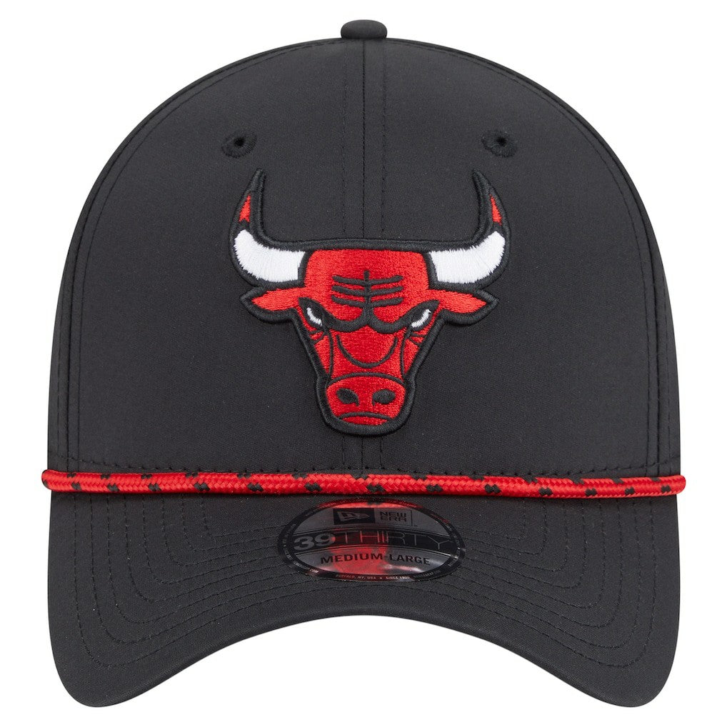 Black Chicago Bulls Featherweight Poly Rope Flex 39Thirty Hat | NBA