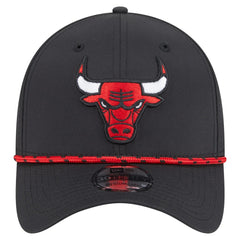 Black Chicago Bulls Featherweight Poly Rope Flex 39Thirty Hat | NBA