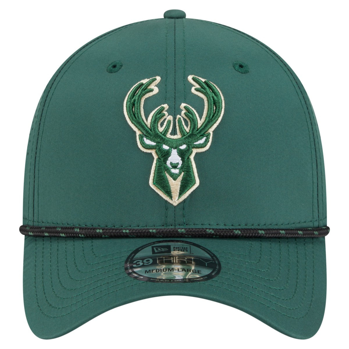 Hunter Green Milwaukee Bucks Featherweight Poly Rope Flex 39Thirty Hat | NBA