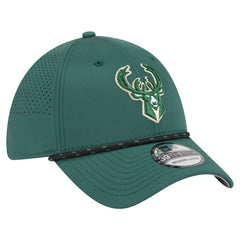 Hunter Green Milwaukee Bucks Featherweight Poly Rope Flex 39Thirty Hat | NBA