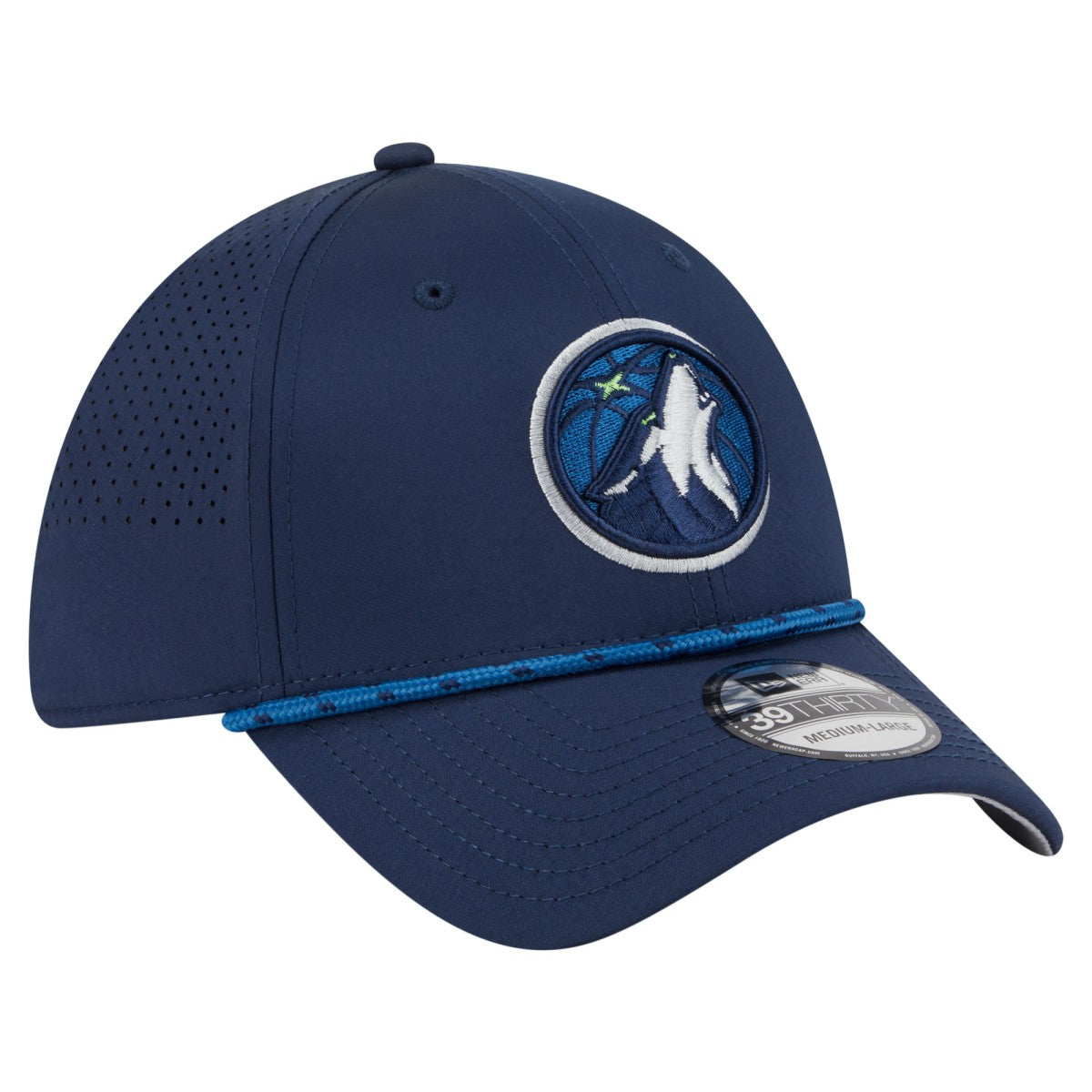 Navy Minnesota Timberwolves Featherweight Poly Rope Flex 39Thirty Hat | NBA
