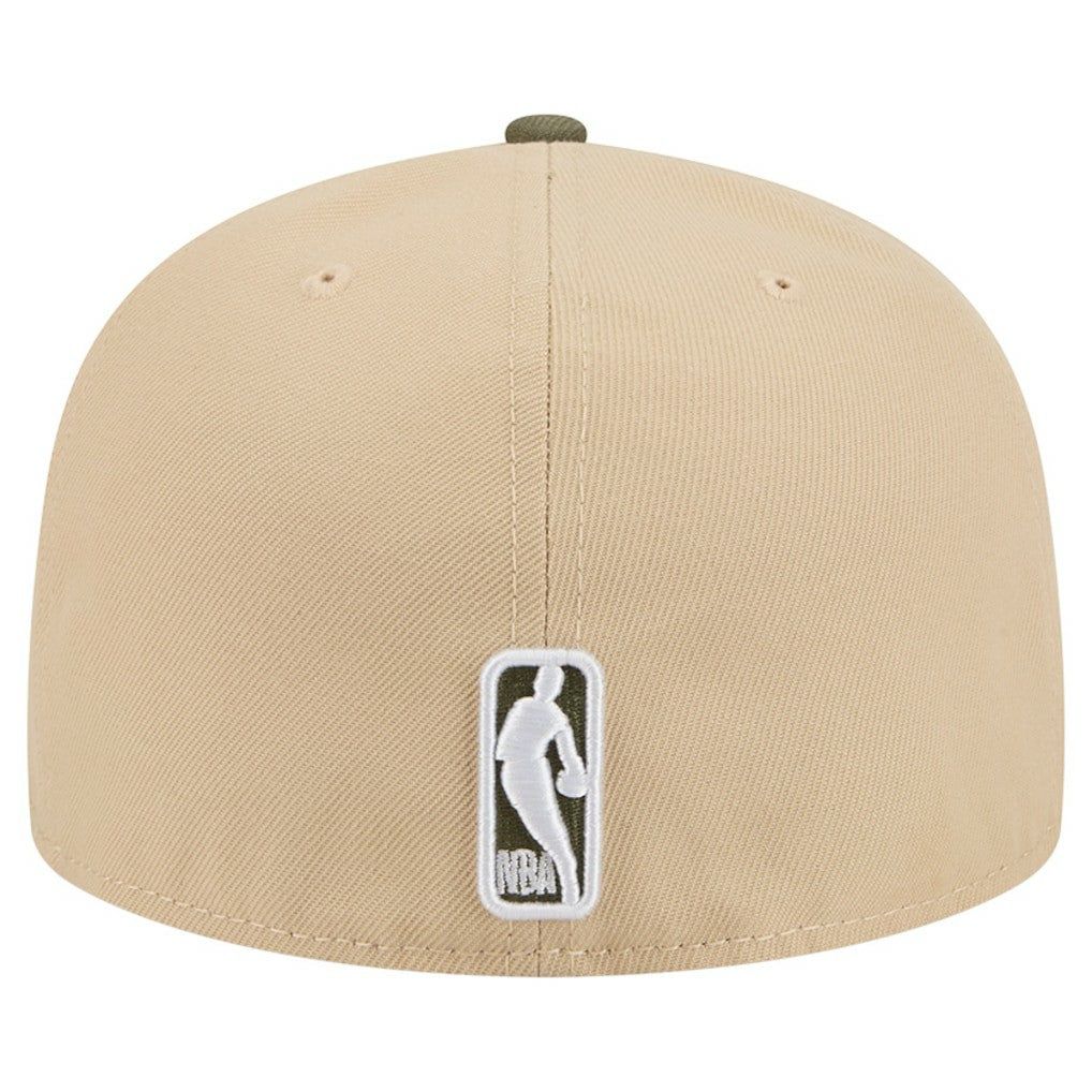 Tan Brooklyn Nets Color Pack Two-Tone 59FIFTY A-Frame Fitted Hat | NBA