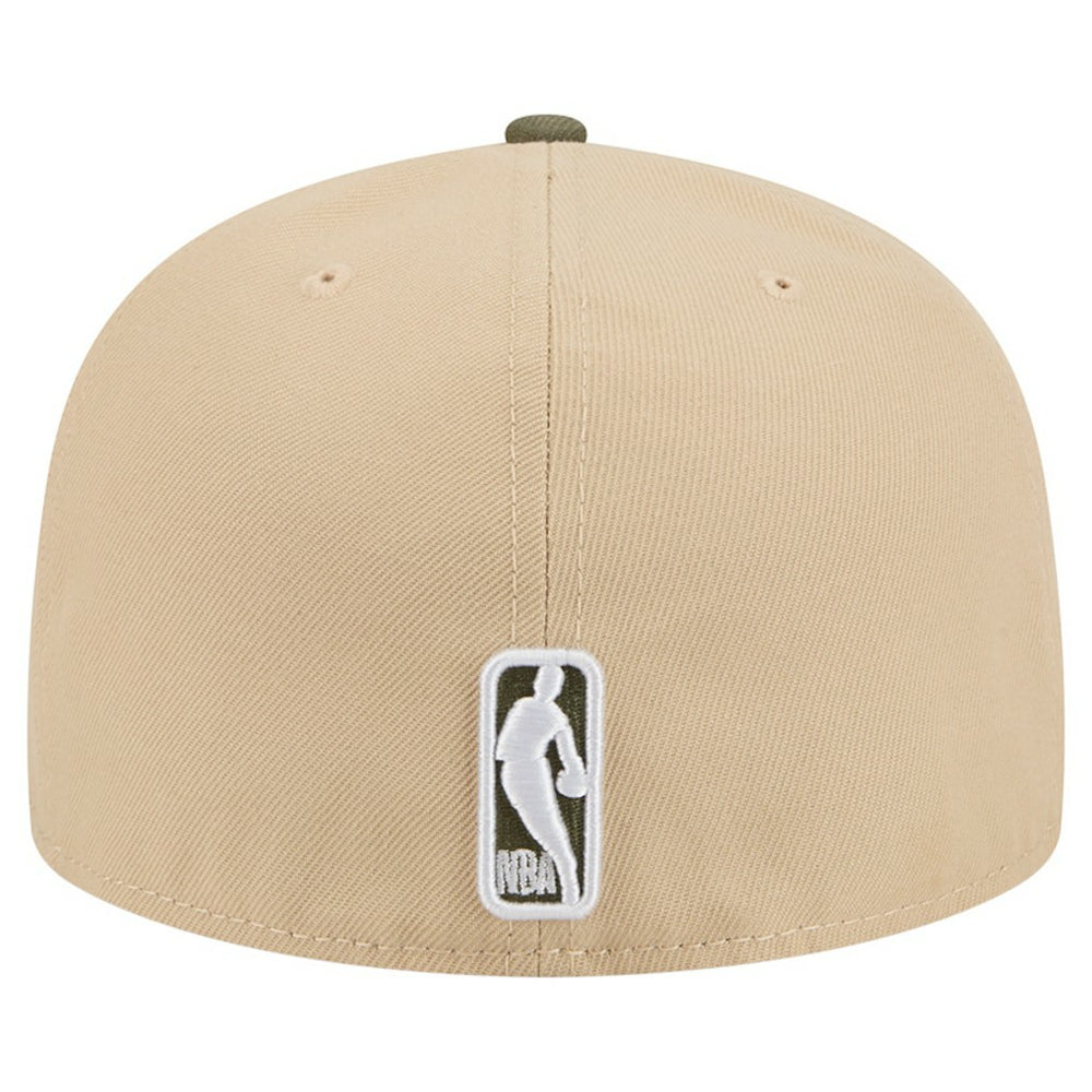 Tan Brooklyn Nets Color Pack Two-Tone 59FIFTY A-Frame Fitted Hat | NBA