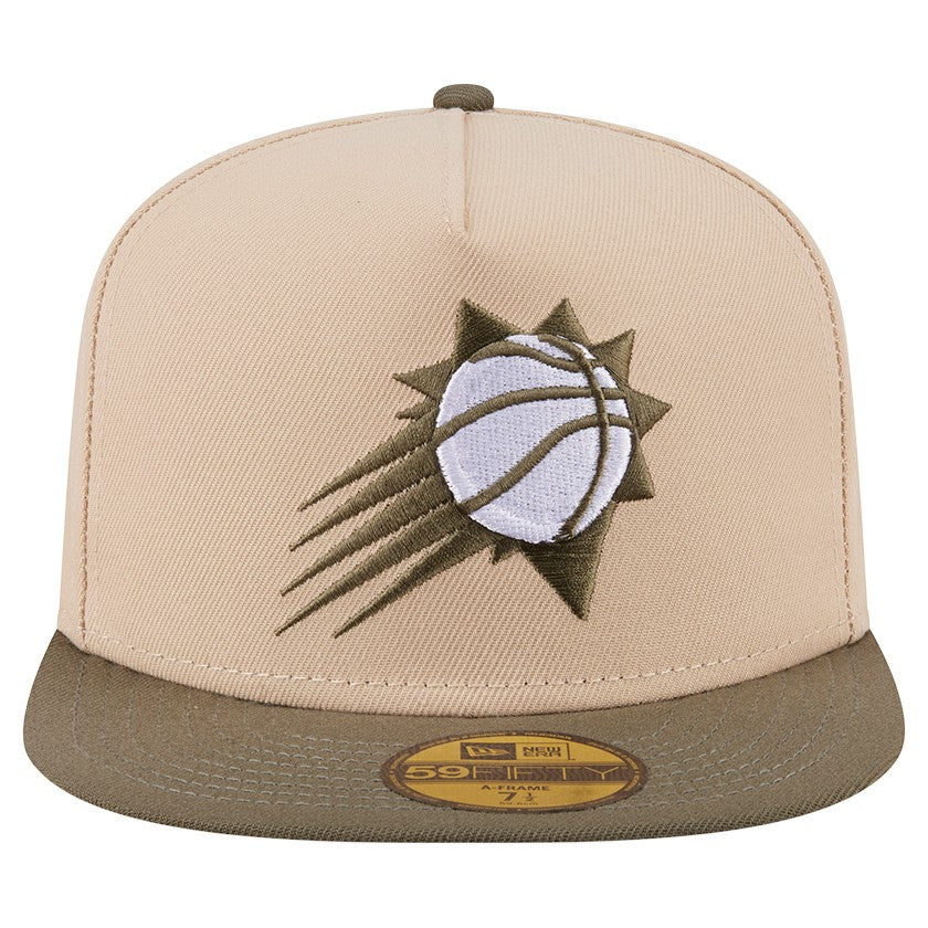 Tan Phoenix Suns Color Pack Two-Tone 59FIFTY A-Frame Fitted Hat | NBA