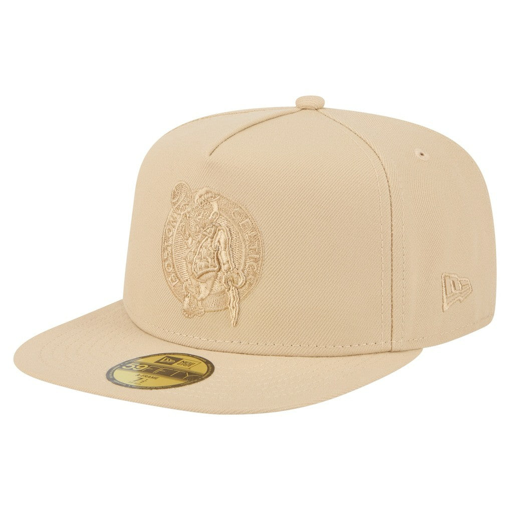 Khaki Boston Celtics Color Pack A-Frame 59FIFTY Fitted Hat | NBA