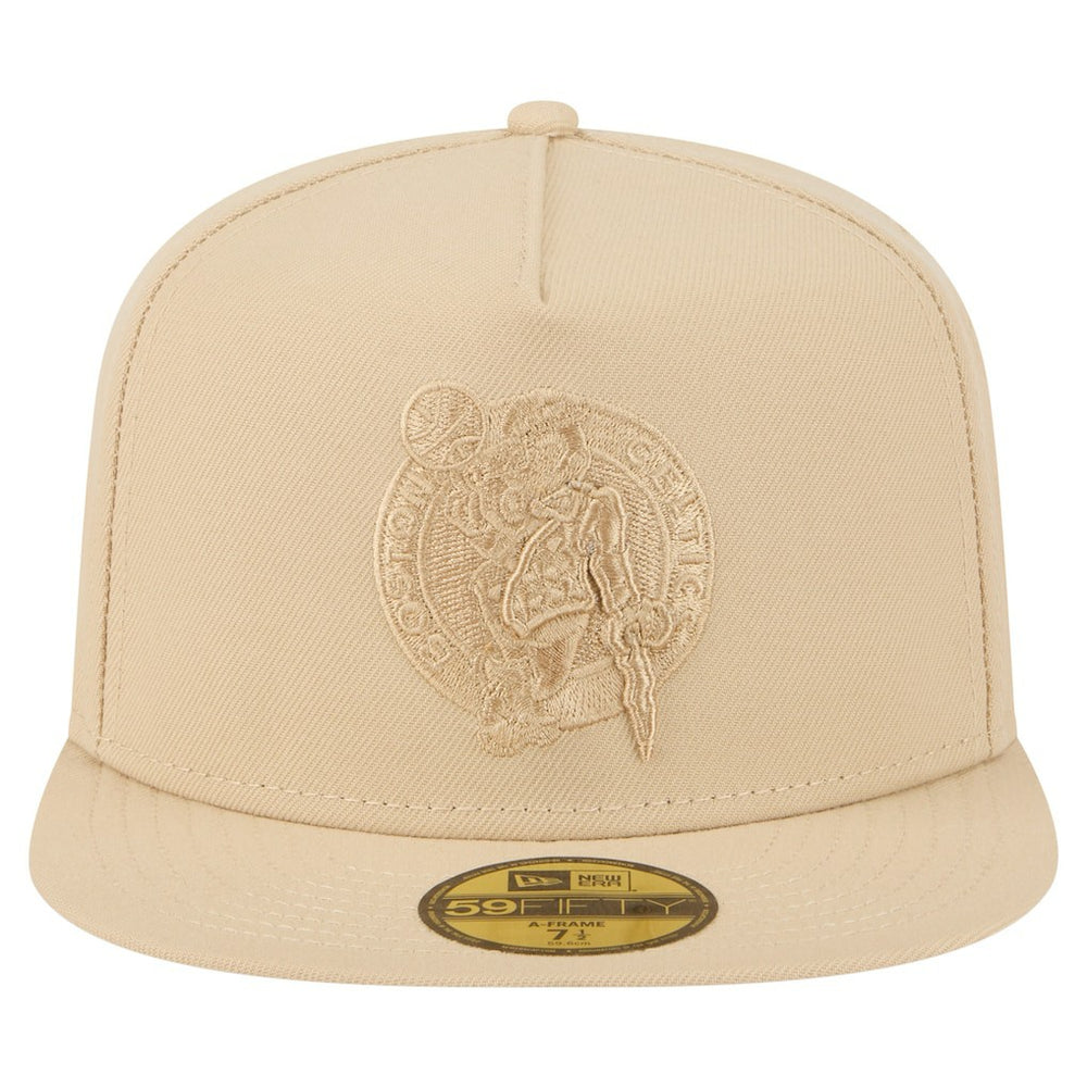 Khaki Boston Celtics Color Pack A-Frame 59FIFTY Fitted Hat | NBA