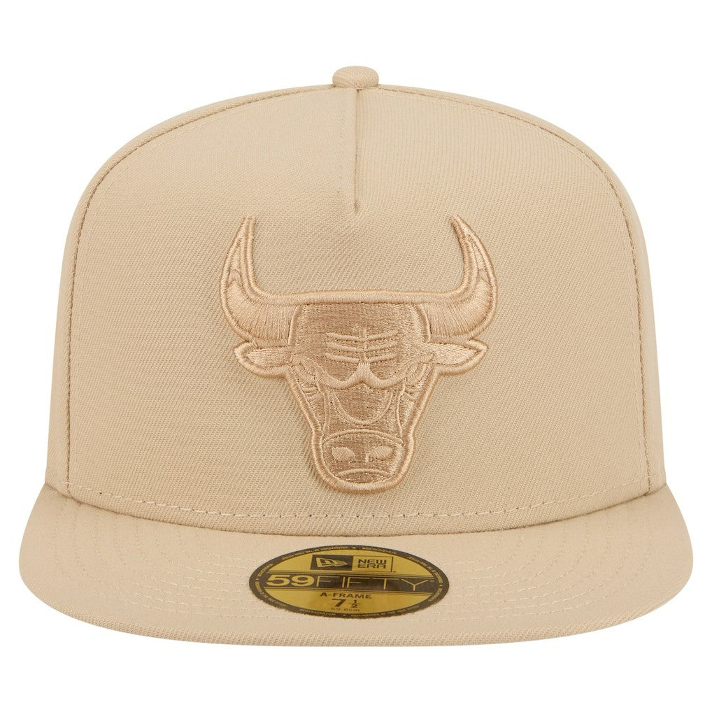 Khaki Chicago Bulls Color Pack A-Frame 59FIFTY Fitted Hat | NBA