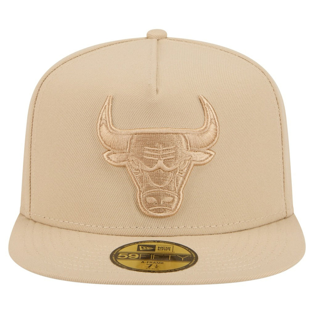 Khaki Chicago Bulls Color Pack A-Frame 59FIFTY Fitted Hat | NBA