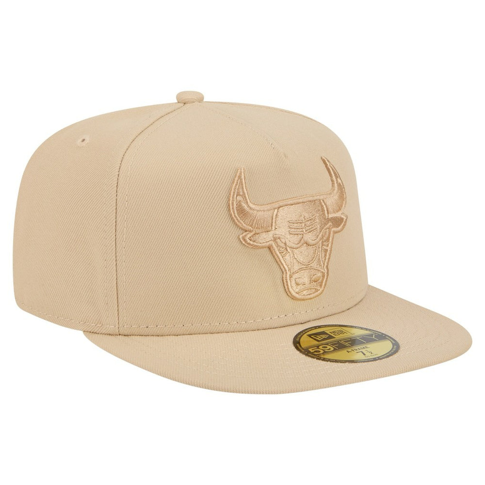 Khaki Chicago Bulls Color Pack A-Frame 59FIFTY Fitted Hat | NBA